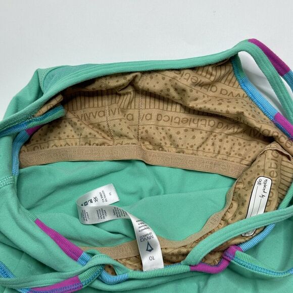 Ivivva Girls Sz 10 Lululemon Racerback Tank Top Blue/Green Pink Athletic Workout - Picture 9 of 9